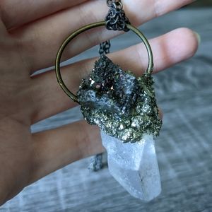 Natural handmade crystal necklace